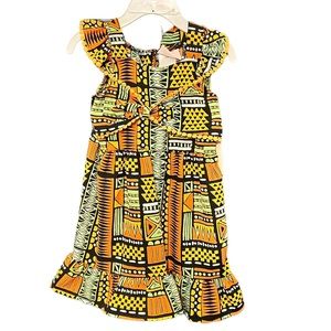 NWT Little Lass Tribal Pattern Dress with Headband size 2T
